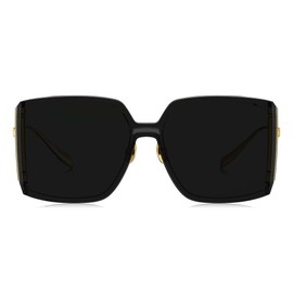 BOLON Men Women Fashion Rimless Wrap-around Trendy Nylon Lens UV400 Sunglasses BL7203 (Gold/Grey, Millimeters, 134)