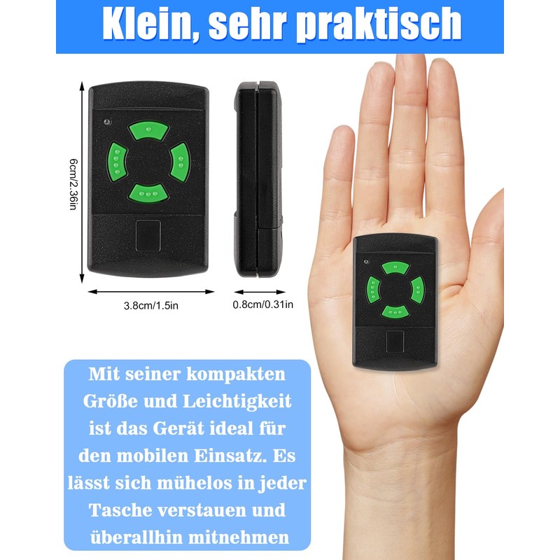 Selridasia 26.975 MHz Garage Door Remote Control Replacement for Hörmann