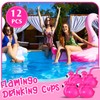 Lallisa Plastic Pink Flamingo Cups for Kids Party Favors 17oz