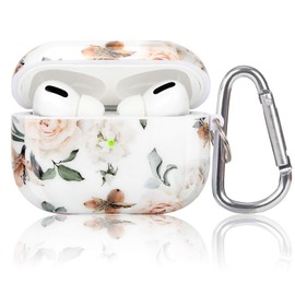 AirPods Pro 2nd Generation/1st Generation Case-KOREDA Cute Printed Design Hard Case for Airpods Pro 2, Shockproof Protective Cover for Airpods Pro (2023/2022/2019) with Keychain for Girls Women Men