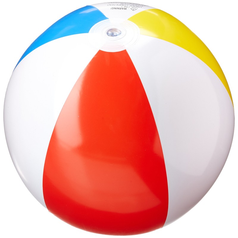 Intex FBA_59020Ep 3 Pack Glossy Panel Colorful Beach Ball Inflatable