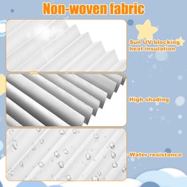 2 Pack Temporary Blackout Blinds, 180 * 90cm Stick on Curtains Blackout Blinds No Drill Blinds Blackout Curtains for Bedroom Kitchen Bathroom Windows Bedroom, Nursery, Loft, Travel RV Car(White)