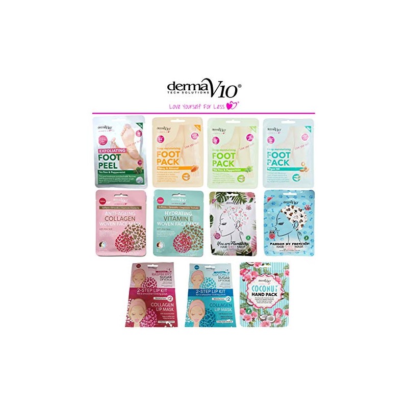 Derma V10 Deeply Moisturising Coconut Hand Pack, Enriched with Coconut