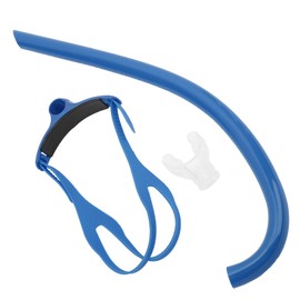 FOLOSAFENAR Snorkel with Mouthpiece with Buckle, Swimming Snorkel for Diving and Swimming for Beginners (Blue)