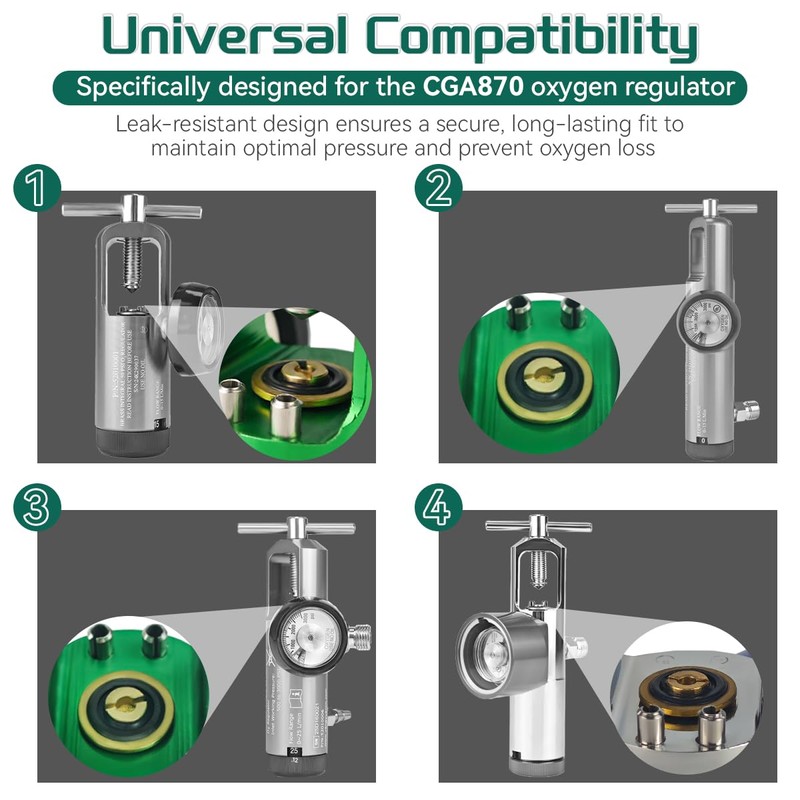 Oxygen Tank Key Fit Oxygen CGA870 Post Valves, ABS Oxygen