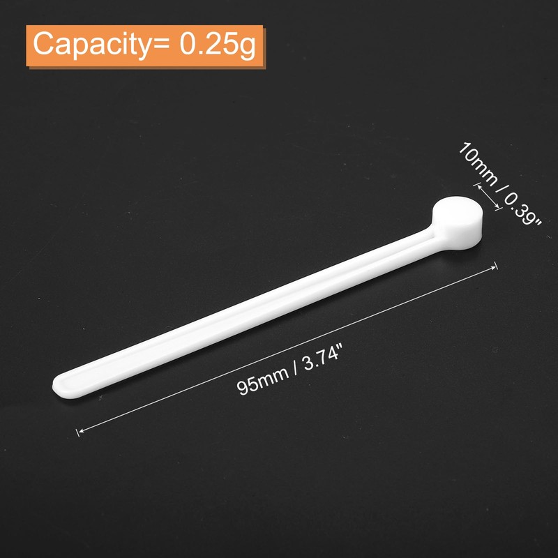 uxcell 10Pcs Teaspoon Micro Scoops 250 Milligram Mini Powder Scoops