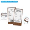 PATIKIL Check Presenters for Restaurants, 30Pcs Mini Clipboard Wood Check