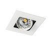 Qazqa - Modern Square Recessed Spotlight, White, Swivelling and Tilting