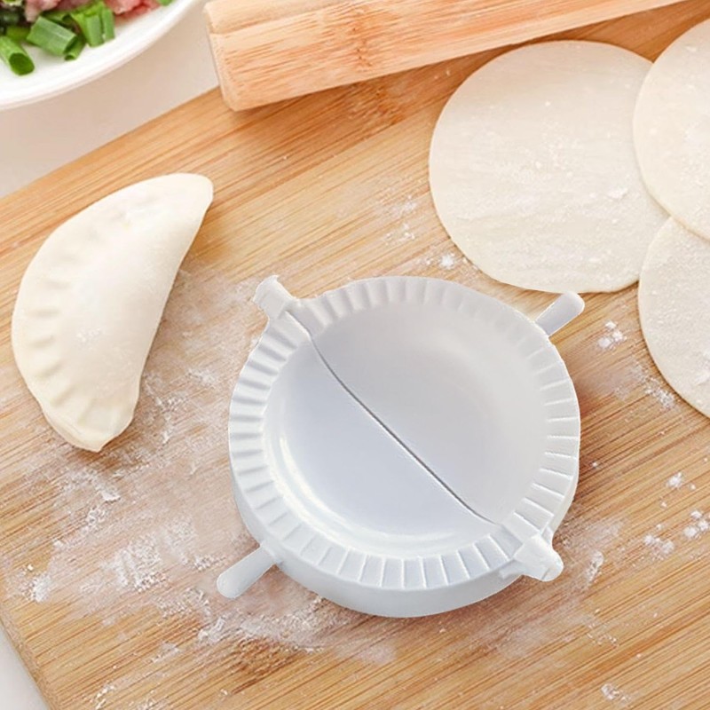 5Pcs Dumpling Molds, 1Pc Stuffing Spoon, Kitchen Cooking Mold, Manual