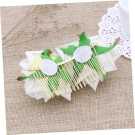 FRCOLOR Floral Hair Accessory Rose Hair Comb Headpiece Petal Design Perfect for Wedding