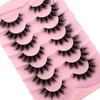 7 Pairs of 5D Faux Mink Eyelashes - Wispy, Natural