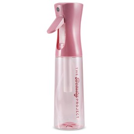 Spray Bottle Mister for Hair - Continuous Mister, Fine Water Mist, Trusted by Professional Salons & Barbers, 10.1oz - Clear Bottle (Rose)