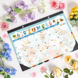 2025 Desk Calendar Wall Calendars, Large 17" x 12", November 2024 - December 2025 Monthly Planner Desktop, 14 Months Planning Organizing for Home, School, Office, Holiday, Background Doodle Letter