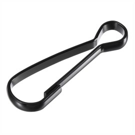 MECCANIXITY Spring Hooks Snap Clip Hooks 41x13x3.3mm Iron for Hanging Lantern Keychain DIY, Black Pack of 60
