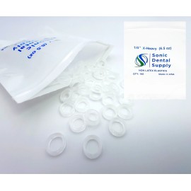1/4 INCH X-Heavy 6.5oz ORTHODONTIC ELASTIC -BRACES- CLEAR LATEX FREE RUBBER BAND