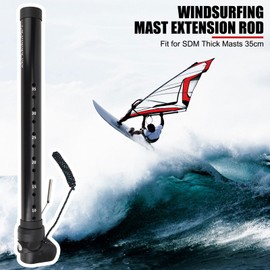 EVTSCAN Windsurfing Mast Extension Rod Extender Base Mount Adapter Fit for SDM Thick Masts 35cm