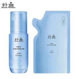 Hanyul Young Mugwort Inner Moisture Mugwort Hyal Serum Main Product + Refill Moisture High Molecular Hyaluronic Acid Facial Cosmetics Effect / 한율 어린쑥 속수분 쑥히알 세럼 본품 + 리필 수분 고분자 히알루론산 얼굴 화장품 효과