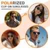 JO Polarized Clip-On Sunglasses UV400 Anti-Glare Lenses with Metal Frame