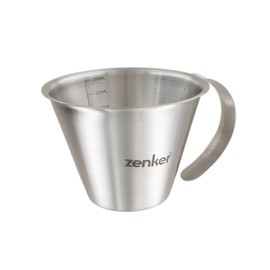 Zenker FCK44991 44991 Skala Flüssigkeiten, Edelstahl, Silber, 12,5 x 10 x 7 cm, Messbecher, 250 ml