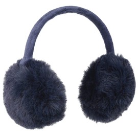 McBURN One Colour Faux Fur Ear Muffs Ear Warmers Ear Protection Women Autumn Winter, darkblue
