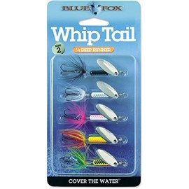 Blue Fox BFWT2K5 Whiptail Kit, 2 Blade, 1/8 oz, Assorted, 5pk