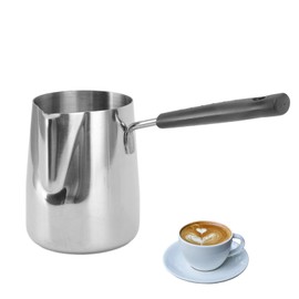Turkish Coffee Pot, Milk Warmer for Coffee, Turkish Coffee Decanter Stainless Steel Espresso Decanter Turkish Warmer Coffee Pot(600ML)