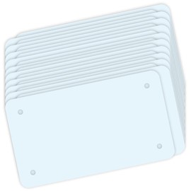 Simplee Signage 4"x7" Blank White Motorcycle Vanity Plate - Perfect for Custom Vinyl Designs and Business Use DIY & DTF Projects 20 (Twenty)