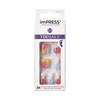 KISS imPRESS No Glue Pedi Press-On Toenails, Rainbow color with