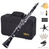 YANASON Bb clarinet for beginners, Bb nickel-plated 17-keys clarinet, suitable