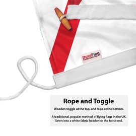 DuraFlag Jersey Premium Quality Flags With Rope & Toggle Fittings Reinforced Stitching 150gsm Suitable For Flagpoles (3ft x 2ft (90cm x 60cm))