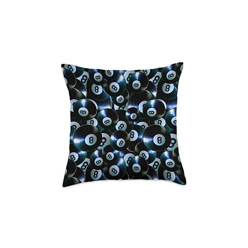 Sabrelia Co. 8 Ball Billiards Pool Magic Patterned Throw Pillow,