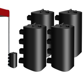 BUKLIYN Canopy Weights - 220 LBS Sand Bags, Tent Weights Set of 4 for Garden Arch, Pop Up Canopy, Canopies, Tent, Gazebo, Black - 4 * 25L（Quadrate）