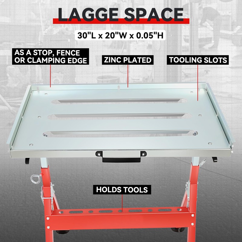 Auto Dynasty Welding Table Foldable with Carbon Steel Portable Work