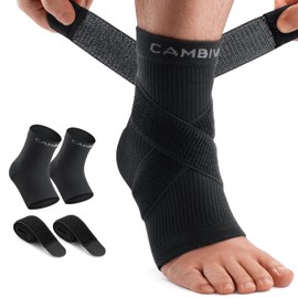 CAMBIVO Ankle Support 1 Pair, Black L