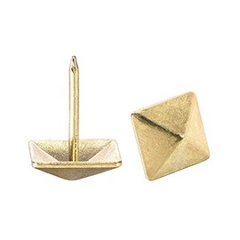 sourcing map Upholstery Nails 12 mm Diameter 17 mm Round Push Pins Gold Pack of 50