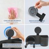 RODDEX Suction Cup Hair Dryer Holder with Basket, Wall Mount