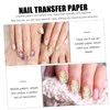 Healeved 18pcs Marble Pattern Nail Art Transfer Stickers Decorative Manicure