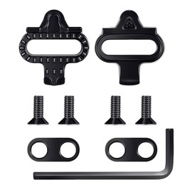 Cleats for Cycling Shoes, SPD Cleats Set for Mountain and Road Bikes, Alloy Steel and Imported Nylon Construction, Black, Ideal for Indoor and Outdoor Cycling