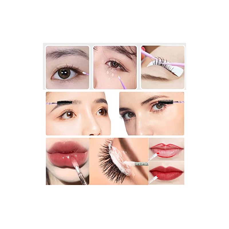 300 pcs Cepillos Desechables para Pestañas, Cepillos Labios y Microaplicador,