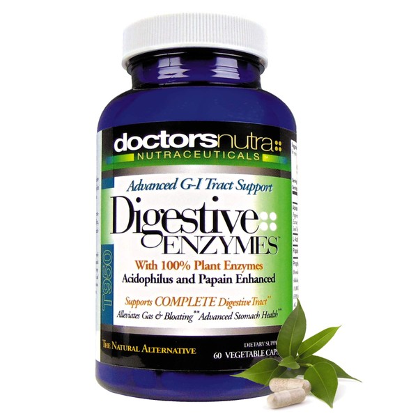 Doctors Nutra Nutraceuticals Digestive Enzymes Natural GI Digestive Support Supplement