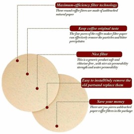 DPWOUM 100x Coffee Filter Moka Pot Coffee Filter Paper Espresso Vietnamese FAST W3X6