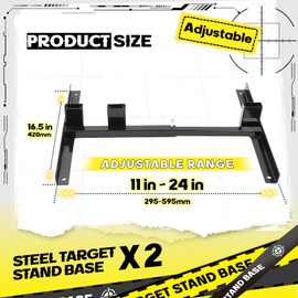 Gelacie 2pcs Adjustable Target Stand Base, H-Shape Shooting Stands for USPSA/IPSC and IDPA Cardboard and Paper Archery Target for Outdoor Shooting Range Practice Steel
