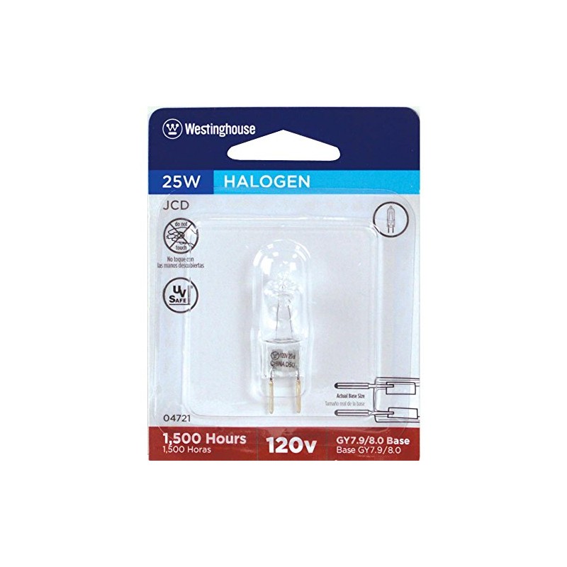 Westinghouse Lighting 04721 Corp 25-watt Halogen Bi-Pin Bulb, Clear