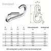 Pack of 2 - Carabiner snap hook 316 A4 stainless