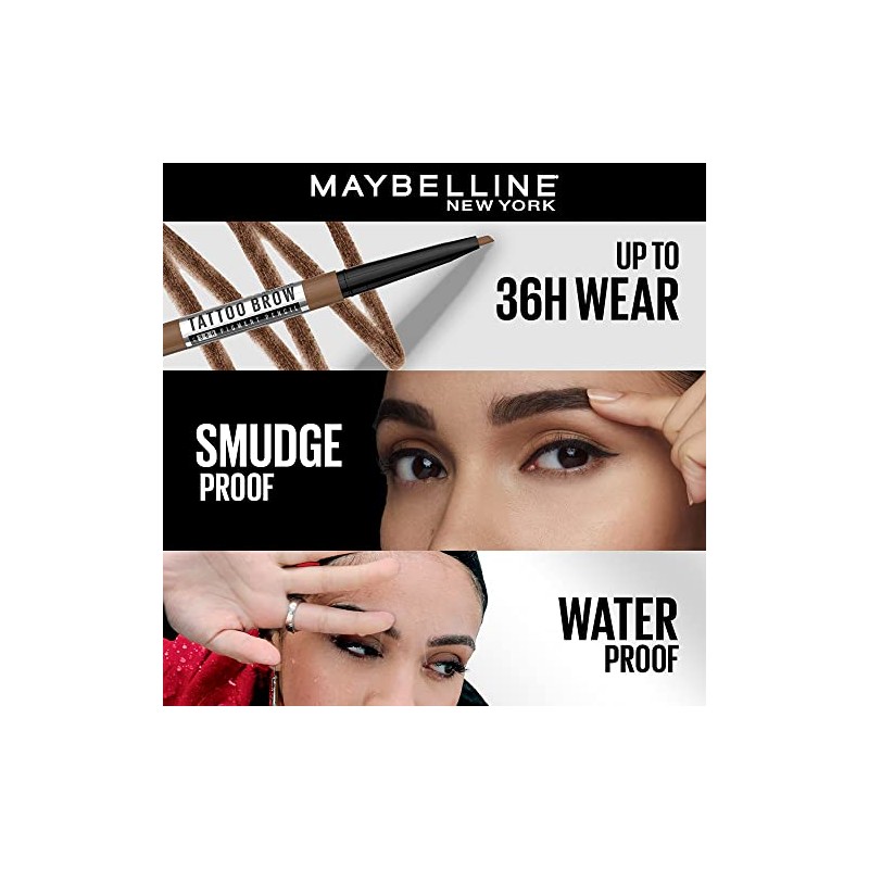 Maybelline Tattoo Brow Lift Delineador de Cejas Ultra Preciso, Trazos