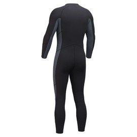 Hevto Wetsuits Men 3/2mm Neoprene Front Zip Full Wet Suit in Cold Water for Swimming Surfing Diving Snorkeling Paddle Boarding (M3-Gray, M)