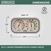 Springfield Color Track Humidity Meter and Indoor Thermometer, Analog Weather