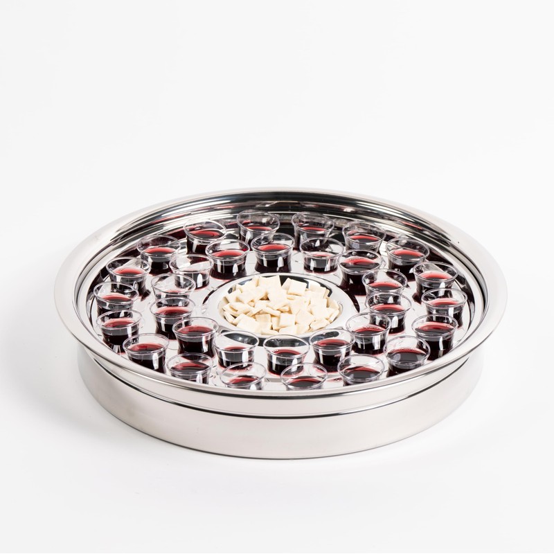 Broadman Church Supplies RemembranceWare Communion One Pass Tray & Disk,