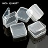WYAN 12 Pack Square Clear Plastic Storage Containers Box with