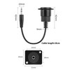 YACSEJAO D-Type 3.5mm TRS Panel Mount Cable, 18CM (M-F)
